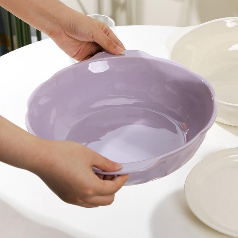 Большая керамическая супница 12 дюймов: С двумя ручками, термостойкая, защита от ожогов - Новый стиль 2024 года, миска для рыбы с квашеной капустой