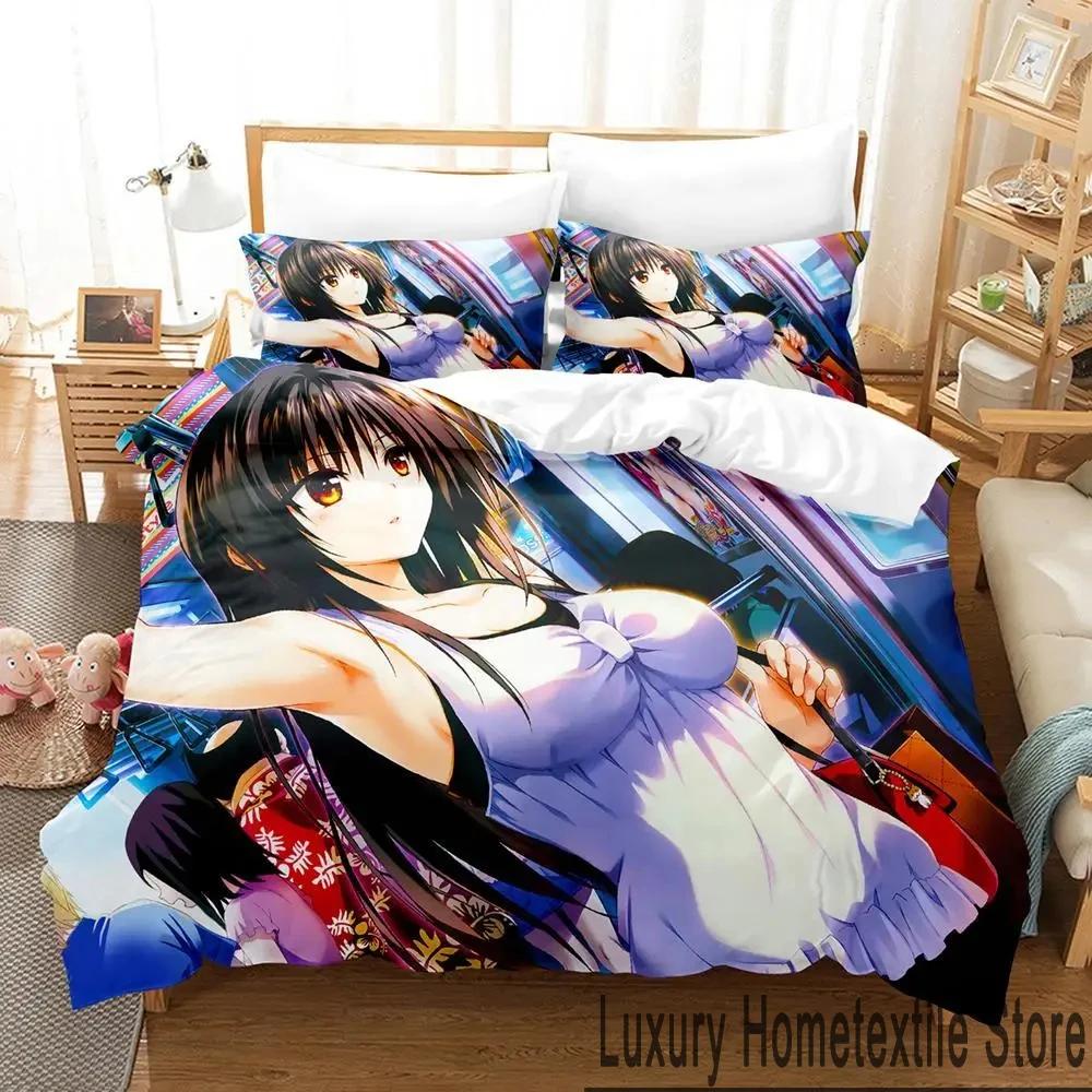 3D Печать To Love Ru Darkness Комплект постельного белья для мальчиков и девочек Размер Twin Queen King Постельное белье Пододеяльник Наволочка Кровать Мальчики Взрослый