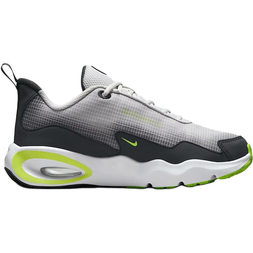 Nike Leather Cushioning Breathable Low top Kids Lifestyle Shoes Gray Yellow FN4446-001