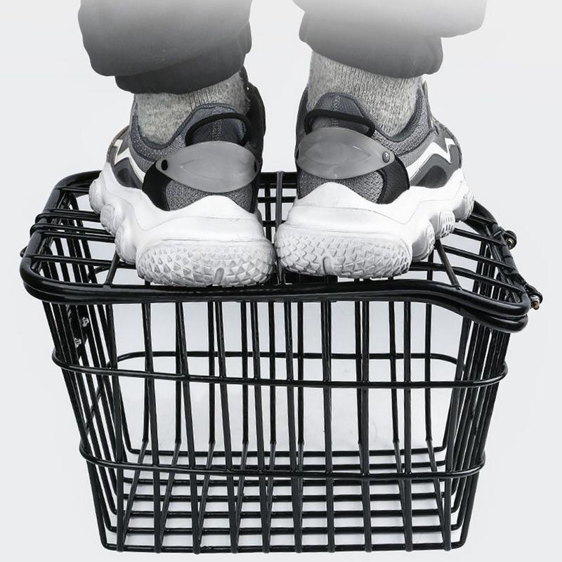 Bike Rear Basket With Rear Light Bicycle Rear Seat Storage Basket Metal Large Rear Cycle Rack Frame Cycle Rear Shelf For Cycling