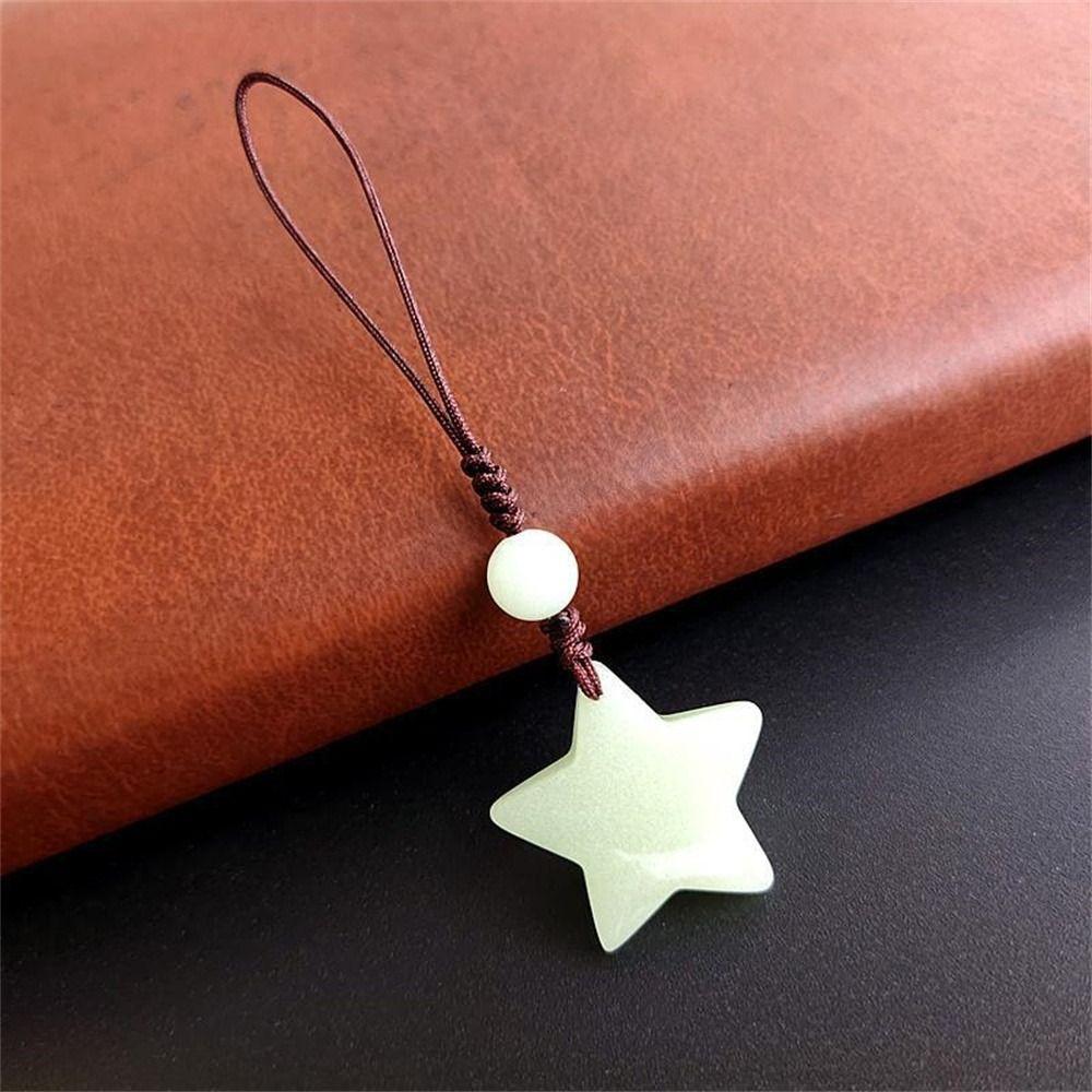 Hanging Rope Star Pendant Strap Lanyard Phone Chain Luminous Star Keychain Keychain Accessory