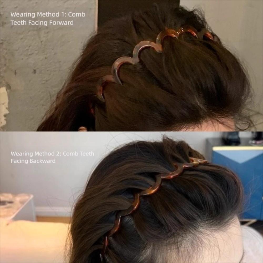 U Shape Wavy Hairband Elastic High Cranium Headband Fashion Hair Hoops  for Women Girls