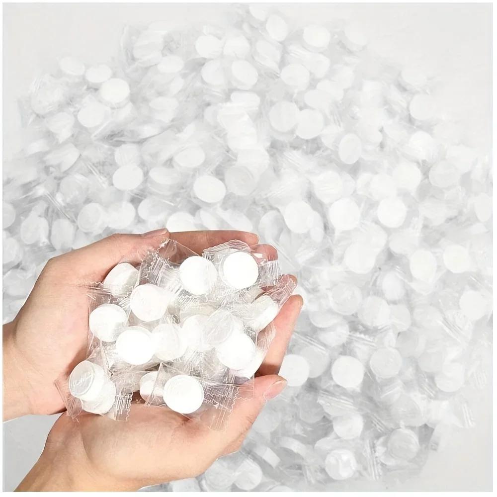 Одноразовые спрессованные салфетки Портативное дорожное спрессованное полотенце для лица Салфетка-монетка Мини-носовой платок Нетканые Влажные Для халата Дома