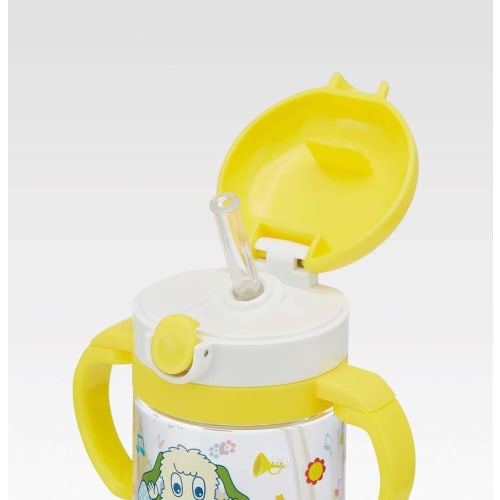 Skater Baby Straw Mug with Double Handles, 260ml, Foldable Handle, Inai Inai Baa (Peek-a-Boo) Design, Suitable for Ages 1+, KSHW1N-A