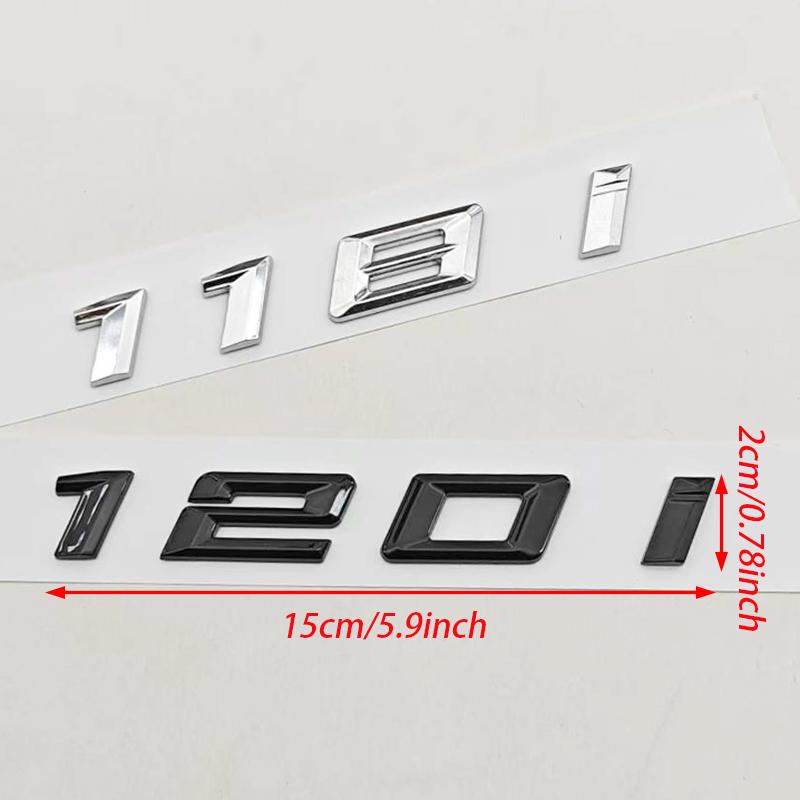 3D ABS Car Styling Logo 118i 120i 125i Badge Rear Trunk Emblem Sticker Decals For BMW 118i 120i 125i Auto Tail Accessories