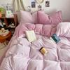 Pink Thick Milk Velvet Duvet Cover, Autumn and Winter Warm Comforter Cover, Reversible Soft Solid Color Bedding Quilt Covers 1pc