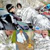 Portable Survival Sleeping Bag Waterproof Camouflage Camping Hiking Blanket  Outdoor Tool