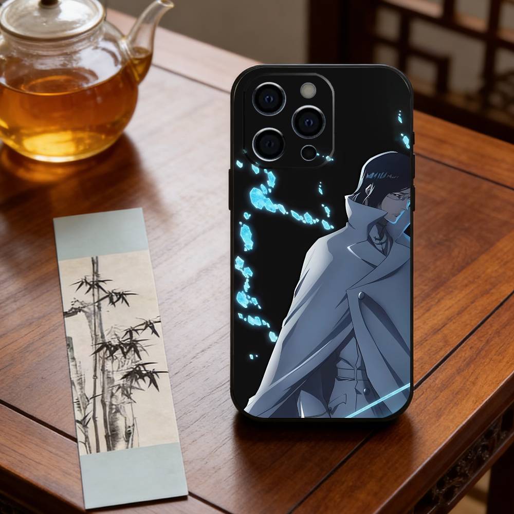 Anime B-Bleach Phone Case For iPhone 17,16,15,14,13,12,11 Plus,Pro Max,XS,Soft Silicone Black Cover