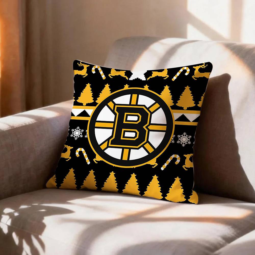 cool BBostonBBruins Pillow Case Pattern Printed Pillowcase For Living Room Sofa Cushion Cover