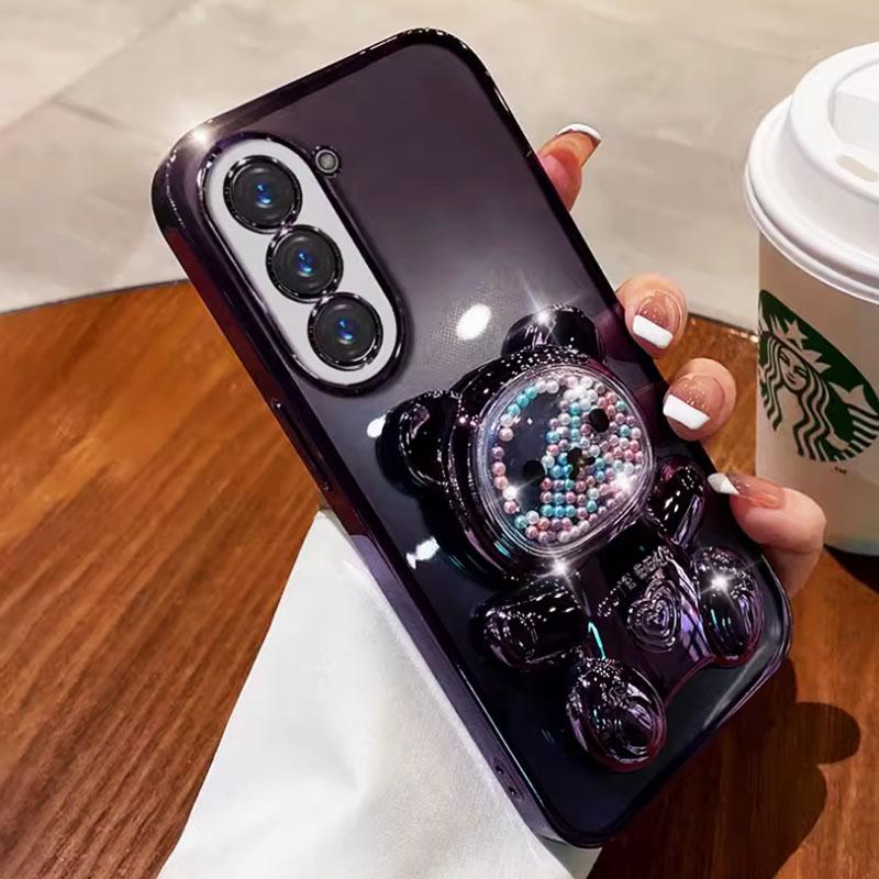 Чехол-держатель для телефона с блестящим медвежьим кронштейном для Moto G60S G60 G30 G20 G10 G22 G32 G42 G52 G62 G82 E20 E13, мягкий чехол