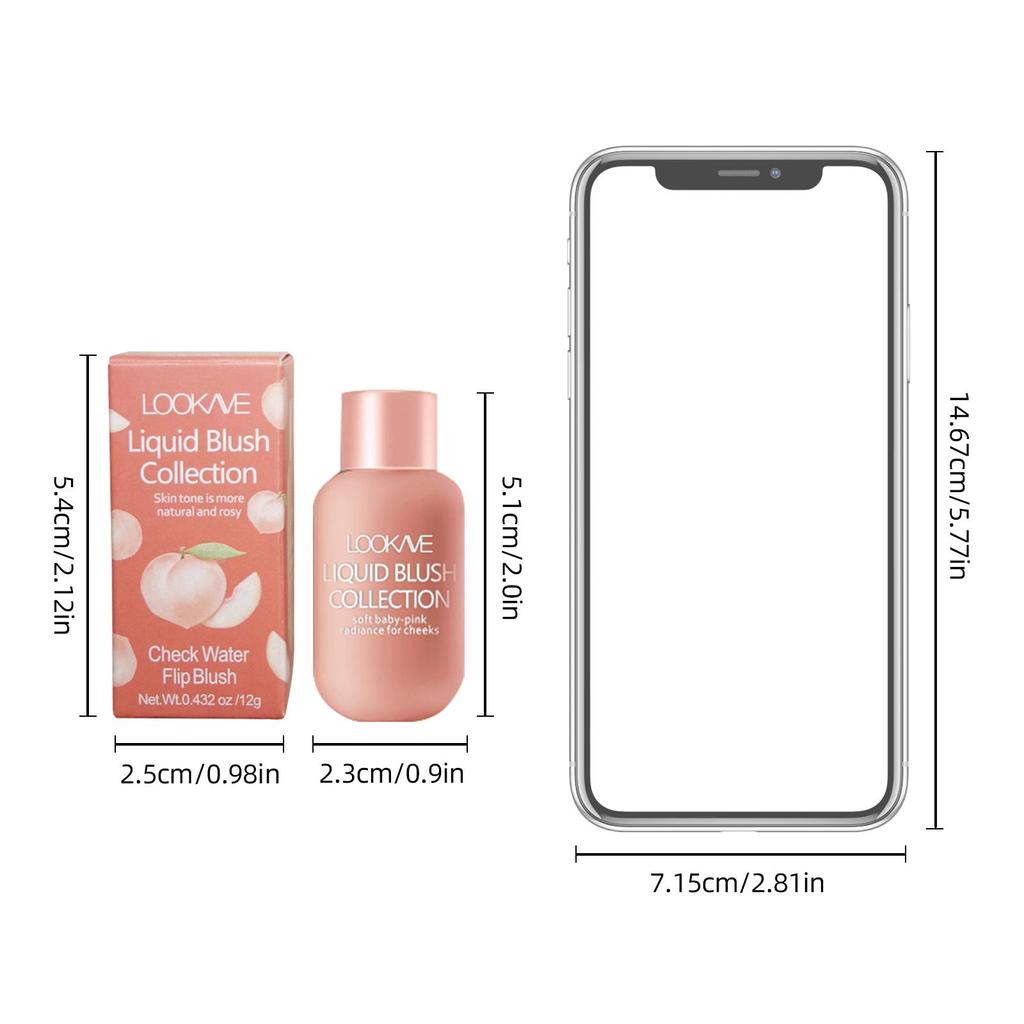 Liquid Blusher Multifunctional Lip Cheek Moisturizing Brightening Blush A Small Bottle Style 12g