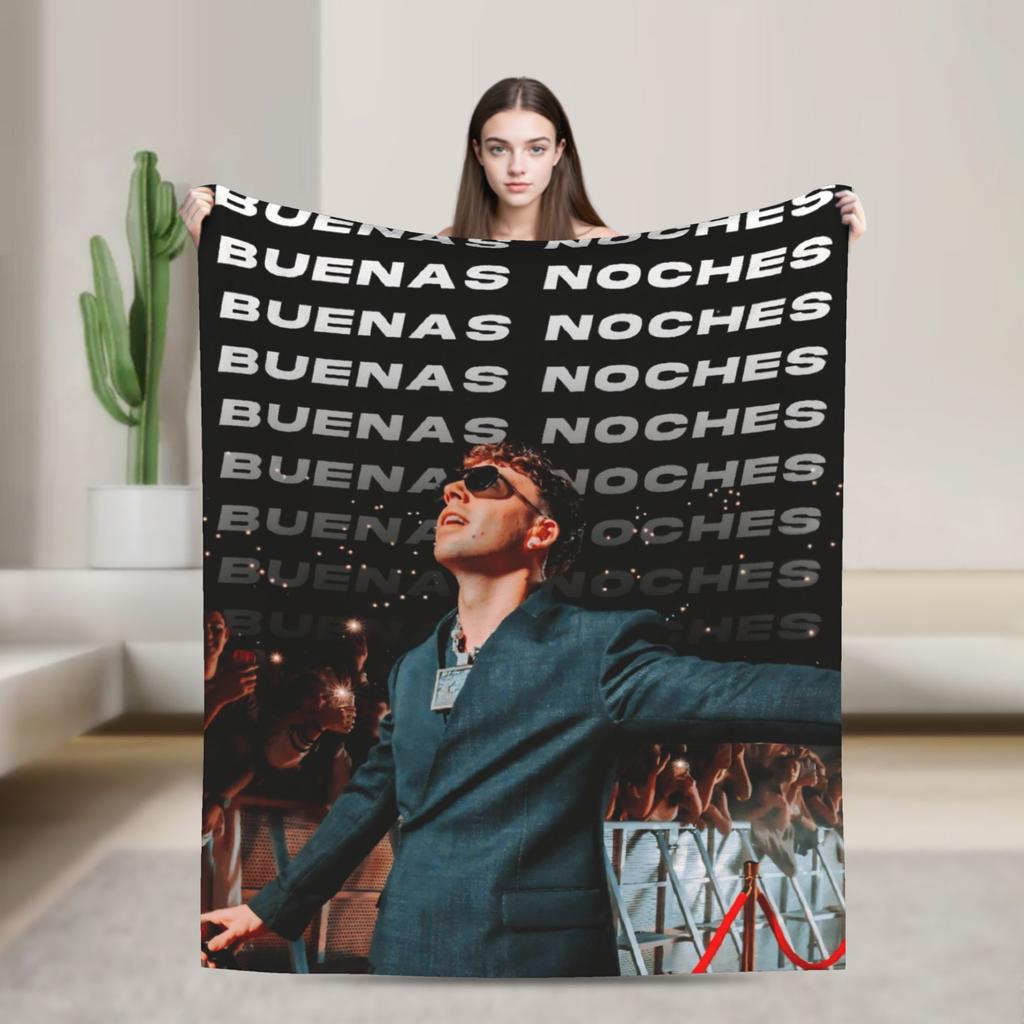 Super Soft Blanket Decorative Rapper Quevedo Music Throw Blanket Flannel Bedspread For Bedroom Funny Sofa Bed Cover