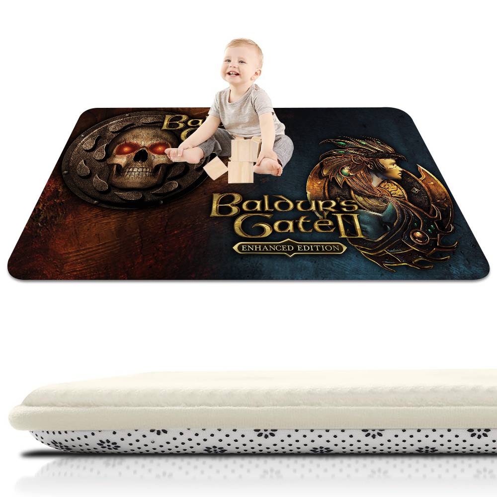Table Mat Game B-Baldur's Gate Floor Mats Home Laundry Rug Carpet For Living Room Decor Lounge Area Foot Mat Entrance Doormat
