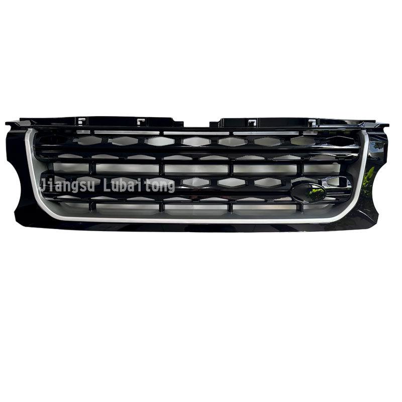 Front Grille Upgrade: Black Frame with Silver Mesh & Bar for Discovery 4 (2014-2016)