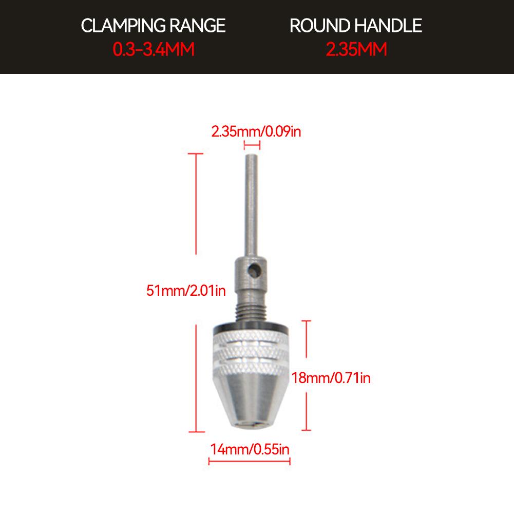 Quick Change Keyless Drill Bit Chuck Hex Shank Adapter Converter Tool Electric Micro Motor Clamp Chuck Grinder Drill Chuck