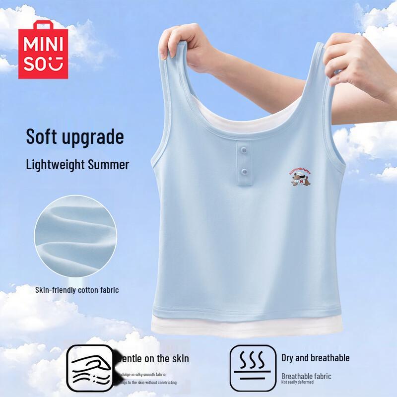 MINISO Женская легкая майка без рукавов