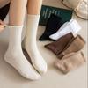 1Pair Black White Women Socks Autumn Winter Middle Tube Sock Korean Japanese Ins Trend