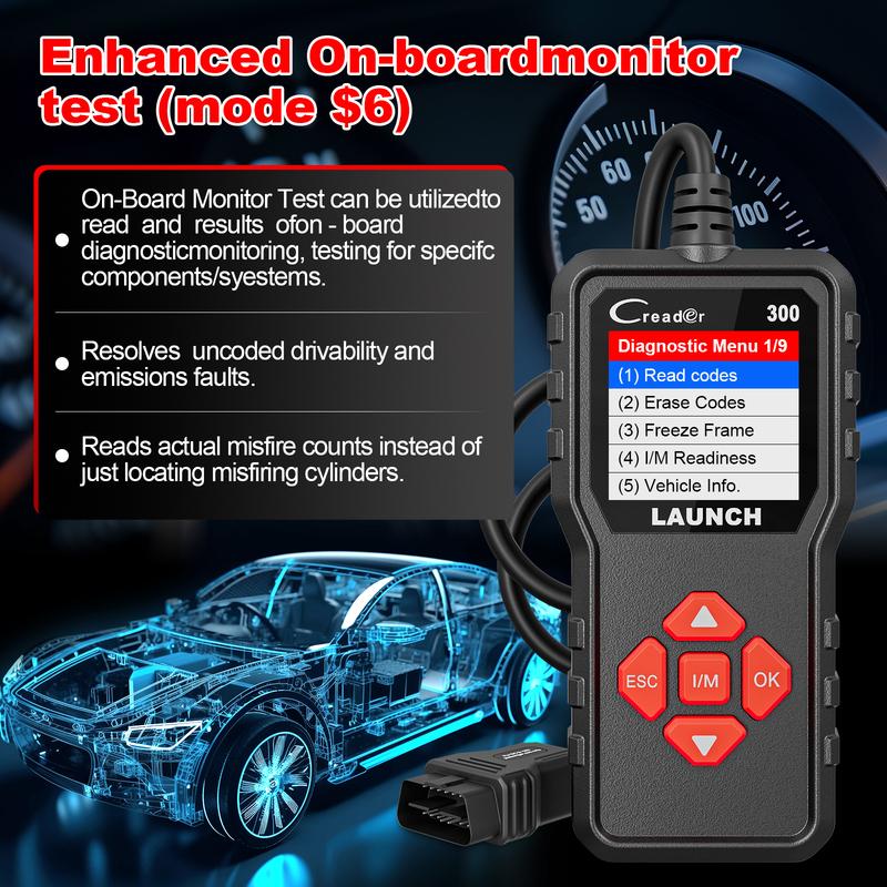 LAUNCH X431 CR300 OBD2 Сканнер CAN Автомобильный Читатель Кодов Диагностические Инструменты I/M Тестер Двигателя и Аккумулятора Бесплатное Обновление на Всю Жизнь