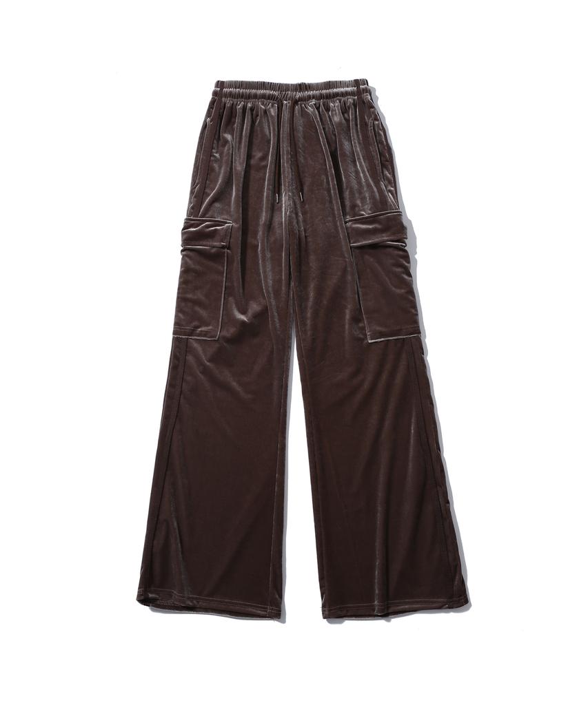 Sseochi410 Велюровые Брюки Карго Bootcut Коричневые