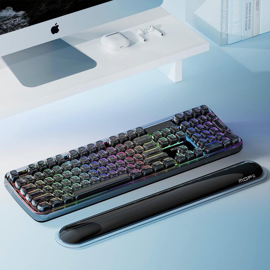 Беспроводная Bluetooth-клавиатура Crystal Arc RGB SK-708CDM, трехрежимная