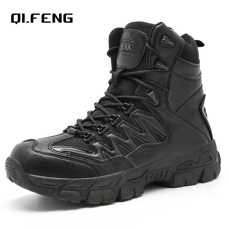 Autumn and Winter New Large High Top Training Boots Outdoor Mountaineering and Hiking Boots Anti slip Wear Resistant Work Shoes