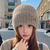 Шерстяная шапка женская осенне-зимняя новая шерстяная повседневная вязаная шапка, головной убор с защитой ушей, зимние шапки для женщин, шапки-бини для женщин, зимние шапки для женщин