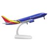 Литая модель самолета Игрушечный самолет для Southwest Airlines Boeing 737 B737 Литая металлическая модель самолета с шасси 20 см