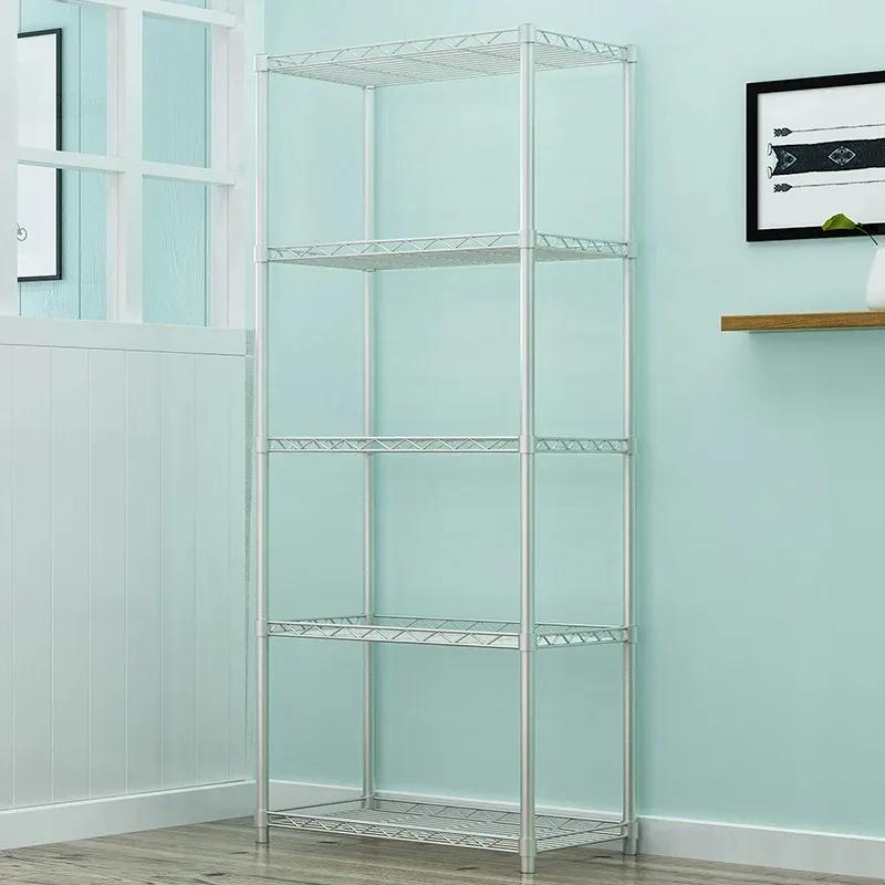 3/5-уровневый стеллаж для хранения вещей из кованого железа, органайзер для хранения мелочей, настенный стеллаж для микроволновой печи на кухне, аксессуар для хранения