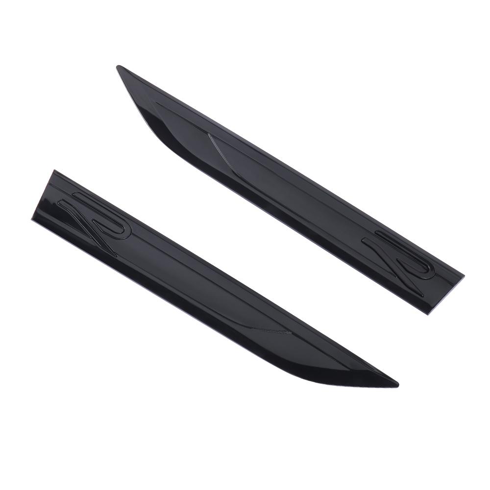 W1412PCS Car Side Fender Sticker ABS New R Emblem Badges Stickers Decoration For Volkswagen Polo Golf Touran Tcross Tiguan Rline GTI