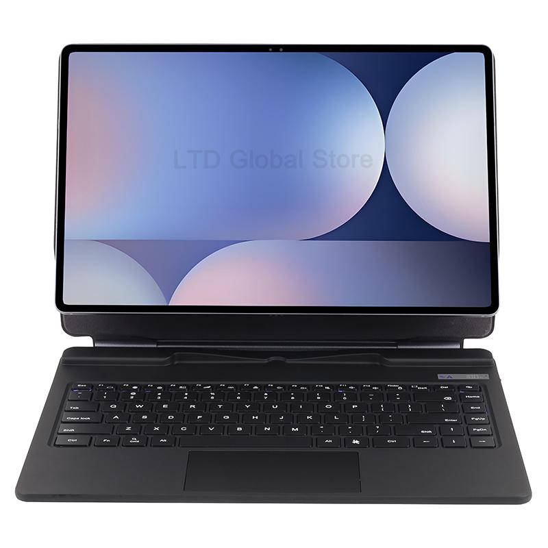 Bluetooth Magic Keyboard Case For Galaxy Tab S11 S10 S9 S8 Ultra 14.6 Tablet Case Russian Arabic Hebrew Spanish French Keyboard