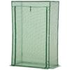 100 x 50 x 150cm Tomato Greenhouse Steel Frame PE Cover with Roll-up Door Outdoor for Backyard, Balcony, Garden, Green