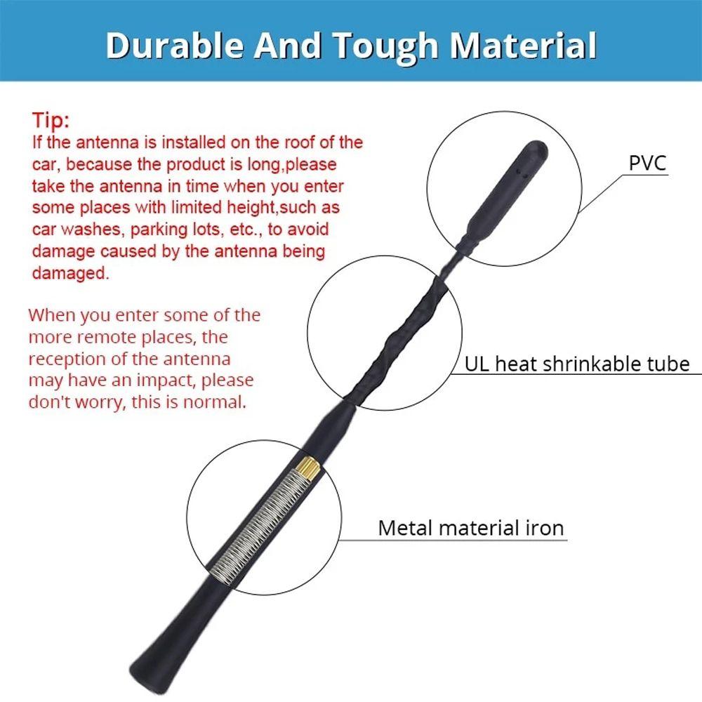 Amplified Anti-noise Stereo Radio Car Signal Antenna Car Roof Mast Whip Car Aerials Car Antenna