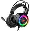 ABKONCORE Real Sound RGB LED Headphones with 284 X 238 X 114mm 7.1 Effects, Vibration, Lights, Mic,