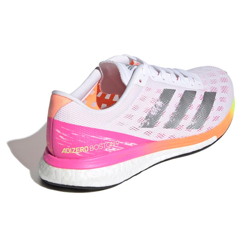 adidas Кроссовки Adizero Boston 9 Белые Кричащий Розовый Женские H68744