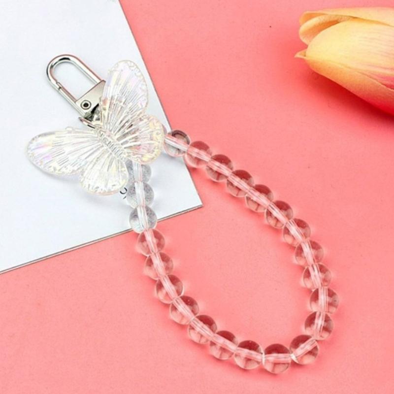Crystal Butterfly Keychain Key Jewelry Key Accessory Elegant Bag Pendant Charm Keyring Suitable for Bags and Gifts