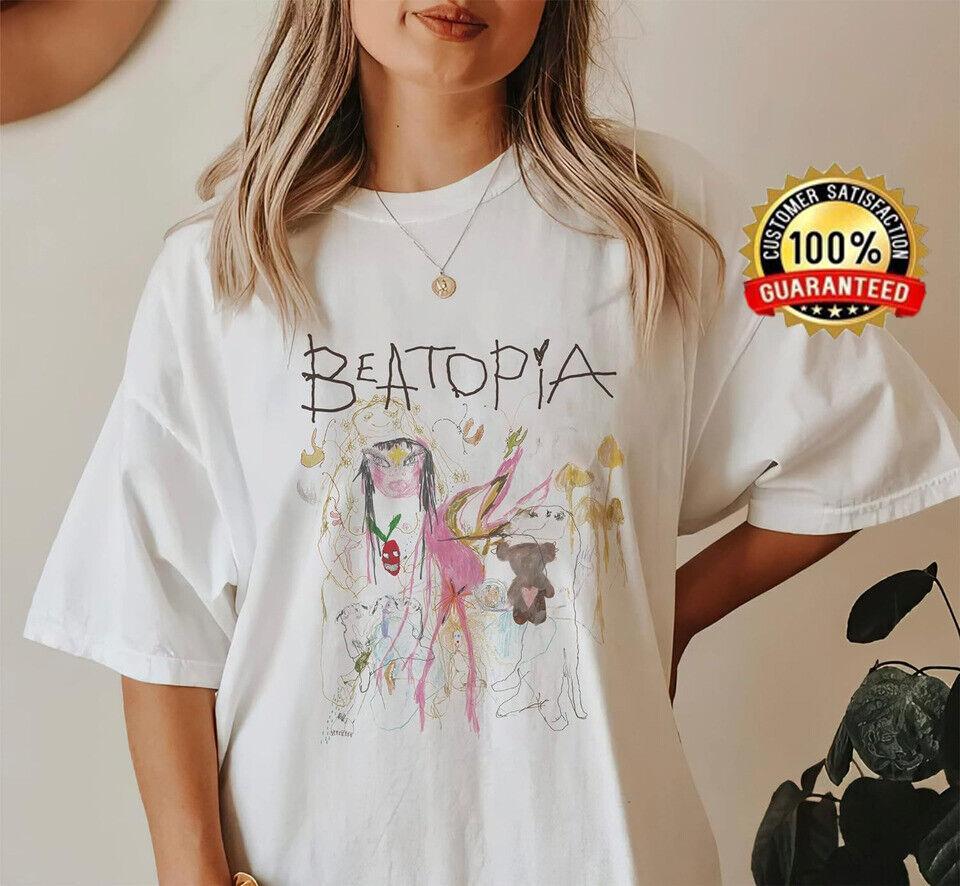 Unisex shirt Cotton Oversize Large Size New Beabadoobee Music Tour White TShirt Cotton Full Size