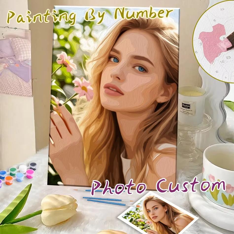 Photo Custom Painting By Numbers Photo Customize Your Own Picture Handpainted For Adults Animal Painting Home Dec