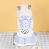 Cat Clothes Lace Lady Traction Skirt Spring and Summer Thin Breathable Blue Cat Hairless Cat Pet Clothes