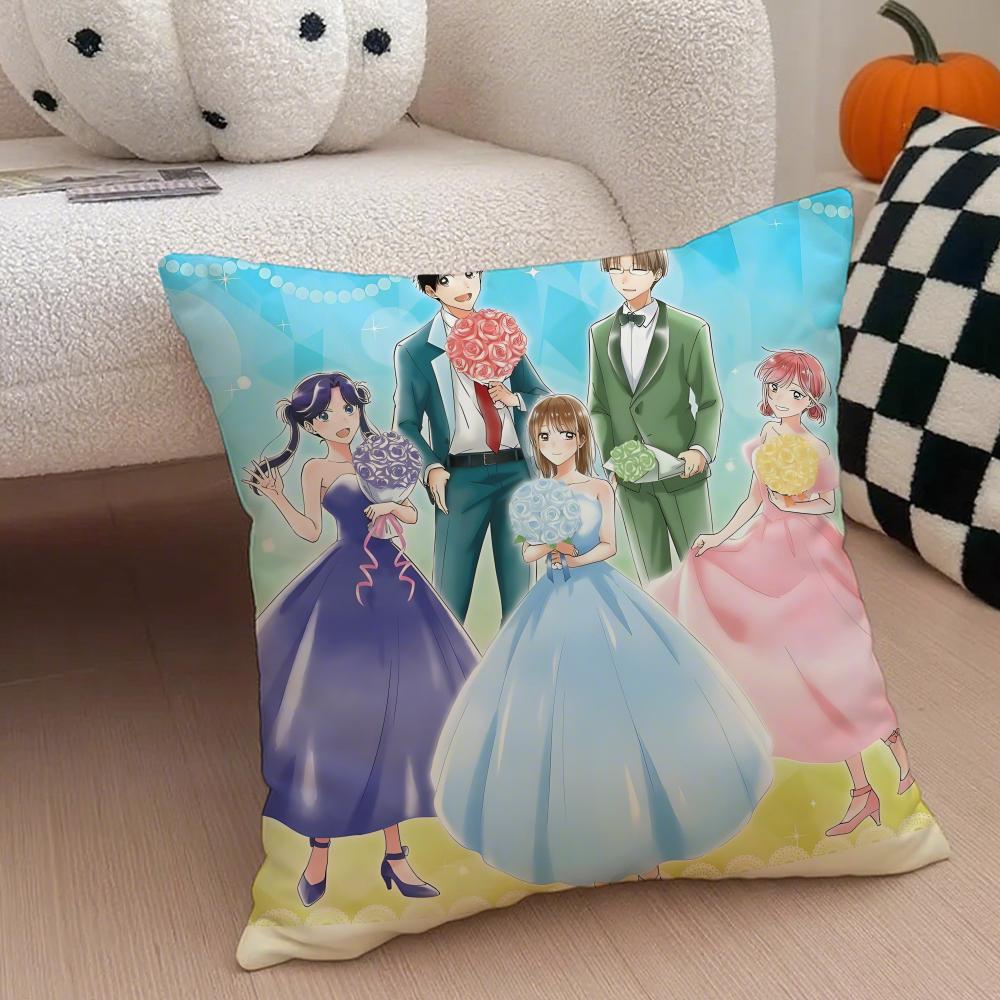 Heartwarming Sports Japanese Anime BBlue Box Cushion Cover Throw Pillow Cover Hidden Button Durable Polyester Chair Cushion