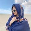 Flower Embroidery Women Beach Scarf Sun Protection Shawls and Wraps Fashion Summer Hijab