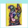Diy Dog Colorful Oil Painting On Canvas For Home Office Decoration Wall