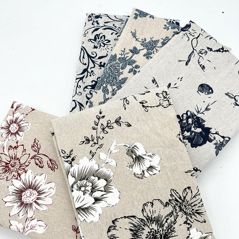 150x50СМ Ретро Синий и Белый Фарфор Принтованная Хлопково-Льняная Ткань Для Скатертей Штор Сумок Ручной Работы DIY ТканьTJ21872