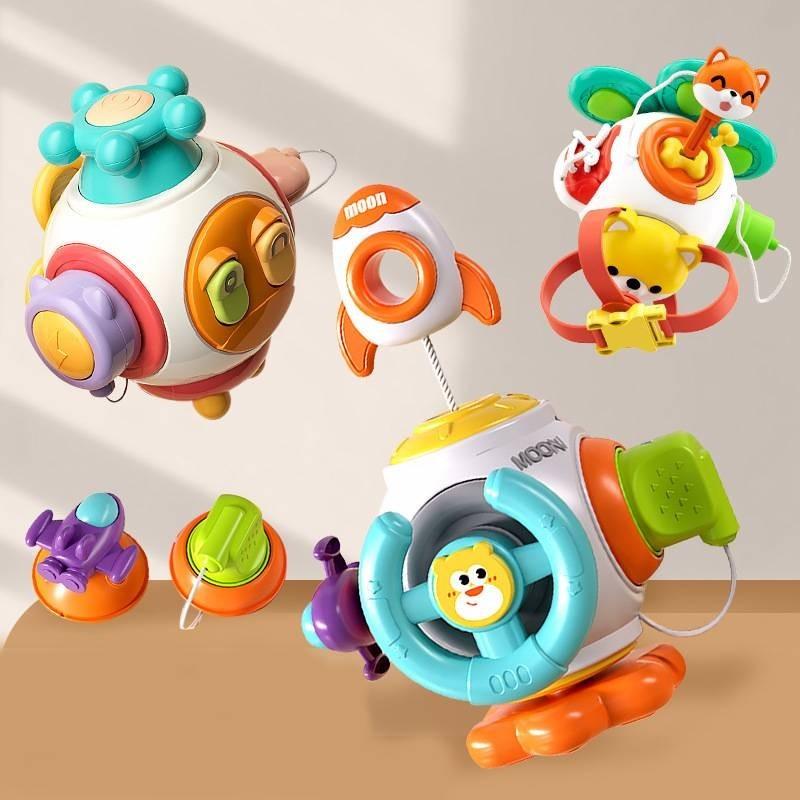 Educational Baby Grasping Ball Sensory Toy Six-sided Busy Cube For Early Learning
