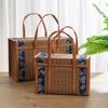 Camping Special Outdoor Picnic Hand-Woven Storage Box Storage Basket Bamboo Products Gift Box