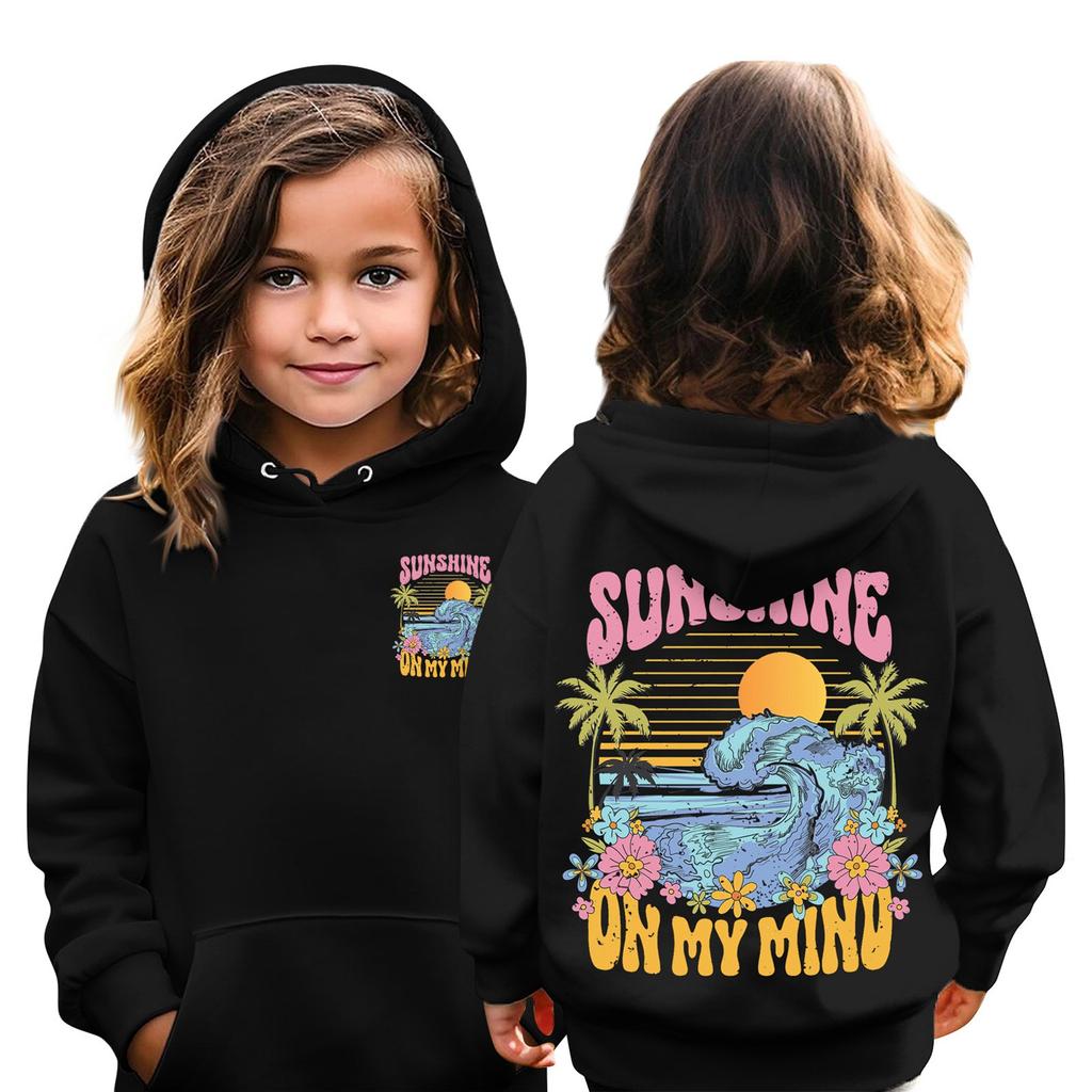 Children's Hoodies Loose Printed Hooded Sports Shirt Fashionable Sports Shirt