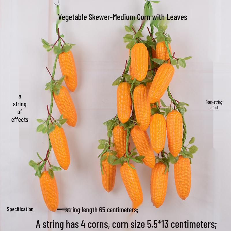 Farmhouse Hanging String Vegetables with Chili, Potato, Corn, Garlic & Peanut Model for Restaurant Courtyard Decor