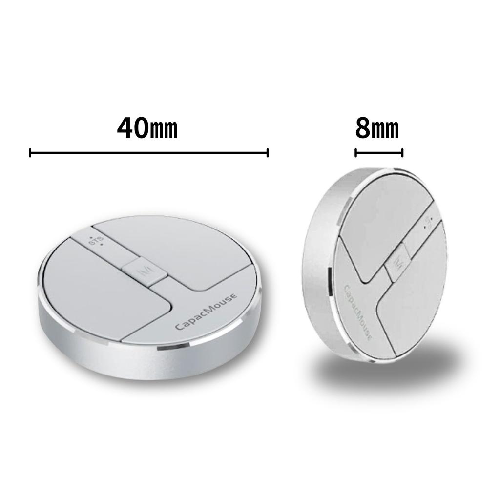 CapacMouse Wireless Mouse with Bluetooth Wired Connection DPI Adjustment Compatible with and Windows Ultra-Compact 5.2/2.4G Receiver, Available,