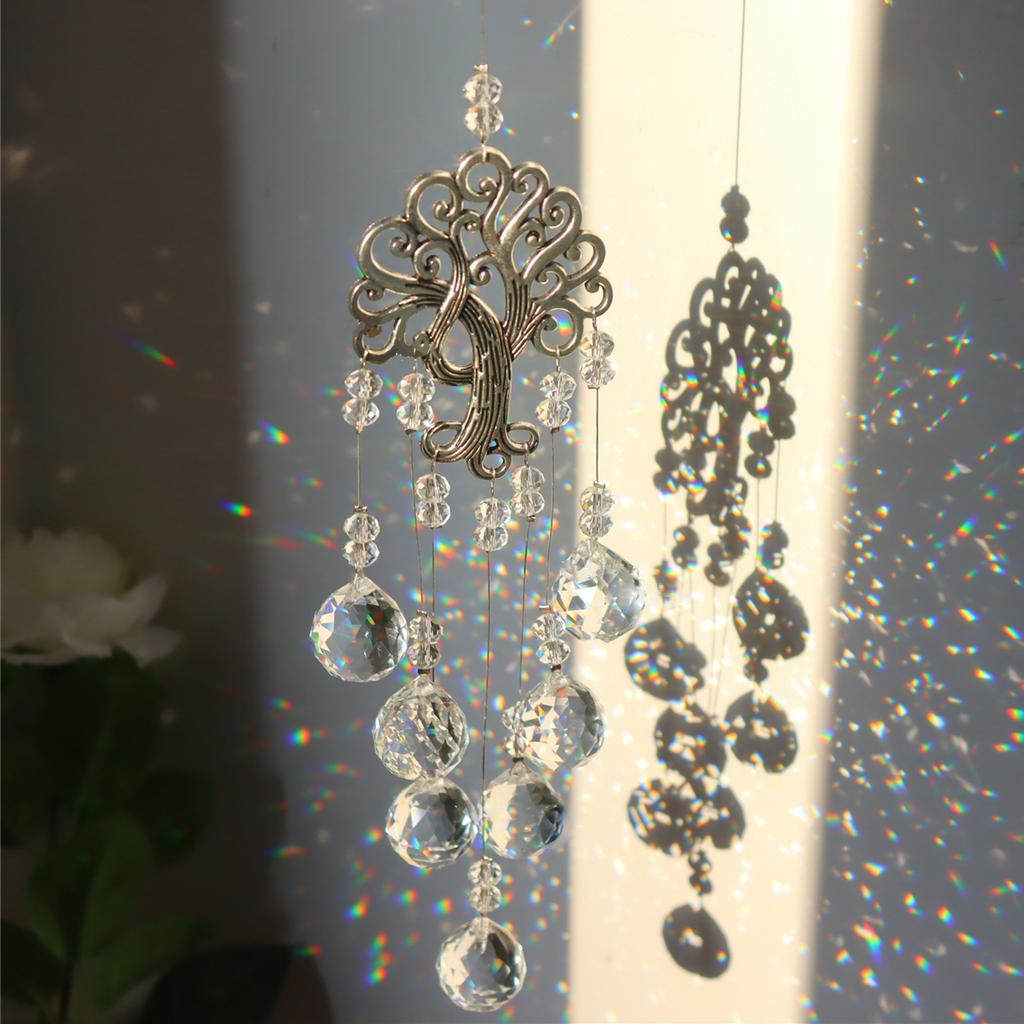 Сверкающий радужный ловец солнца, подвесное украшение из кристаллов, восхитительный декоративный кулон, подходящий для окна автомобиля, рождественской вечеринки дома