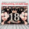 Двумерный фон для 18-летия с шампанским, воздушными шарами и конфетти для подростков