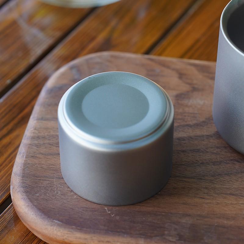 Titanium Double Wall Insulated Coffee Cup Camping Hiking Travel Portable Light Tea Mug 1-2 Person